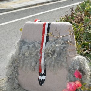 BACKPACK DECORATED WITH LOCKS.