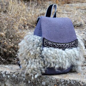 BACKPACK DECORATED WITH LOCKS.